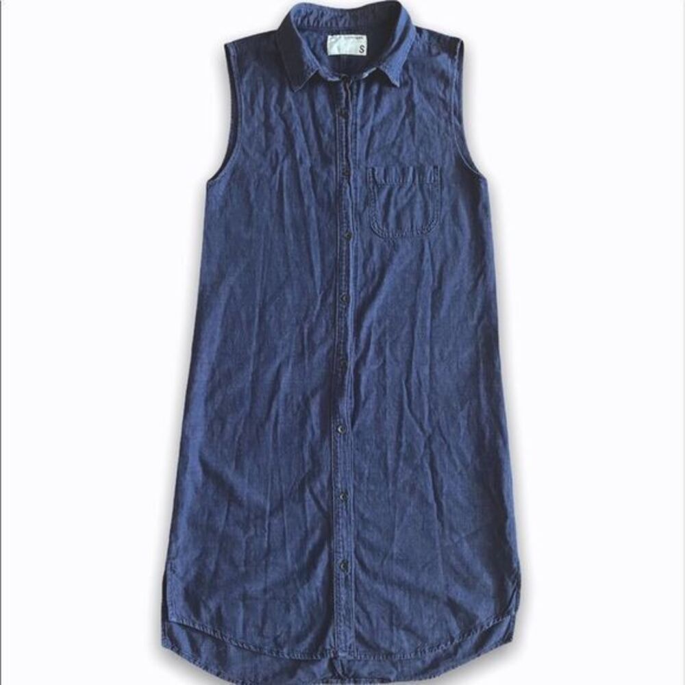 RAG & BONE SLEEVELESS CHAMBRAY DRESS